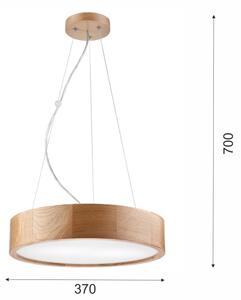 Brilagi - LED Luster na lanku CARVALHO 2xE27/60W/230V dub pr. 37 cm