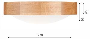 Brilagi - LED Stropné svietidlo CARVALHO SLIM 1xE27/60W/230V dub pr. 27 cm