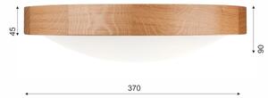 Brilagi - LED Stropné svietidlo CARVALHO SLIM 2xE27/60W/230V dub pr. 37 cm