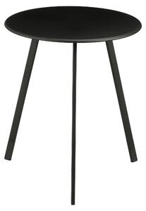 Mica Decorations Seattle – vonkajší stolík – okrúhly konferenčný stolík – stolík na kvety a kávový stolík – 45 x Ø38 cm – kov – čierny