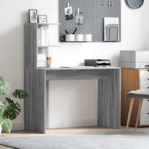 Maison Exclusive – Písací stôl, sivý Imitácia dreva Sonoma, 102 x 50 x 124 cm