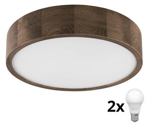 Brilagi - LED Stropné svietidlo CARVALHO 2xE27/60W/230V dub orech pr. 37 cm