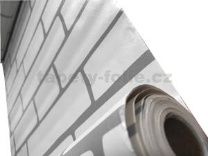 Samolepiace tapety tehly krémová so sivou škárou 45 cm x 10 m IMPOL TRADE T45 Samolepiace tapety