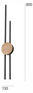 Brilagi - LED Nástenné svietidlo WOODY COLLINE LED/15W/230V 80 cm dub