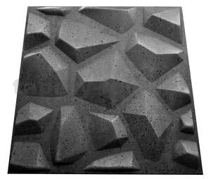 Stropné panely 3D XPS 0034, cena za kus, rozmer 50 cm x 50 cm, Mars betón sivý, IMPOL TRADE