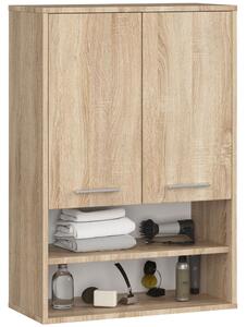 Ak furniture Závesná kúpeľňová skrinka Fin W64 2D 64 cm dub sonoma