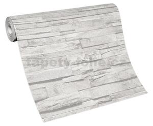 Vliesové tapety na stenu IMITATIONS 2 10181-10, rozmer 10,05 m x 0,53 m, ukladané 3D drevo sivé, Erismann
