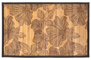 Predložka do kúpeľne Blackflower, 50x80 cm, čierna/hnedá