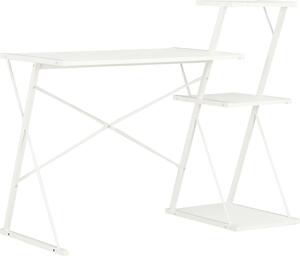 Maison Exclusive – písací stôl s policou, biely, 116 × 50 × 93 cm