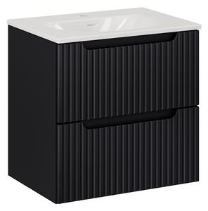 Kúpeľňová skrinka s umývadlom NOVA Black U60/1 | 60 cm