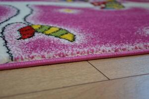 Dywany Lusczow Kusový koberec KIDS forest ružový C427