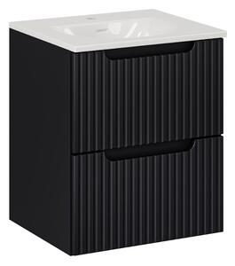 Kúpeľňová skrinka s umývadlom NOVA Black U50/1 | 50 cm