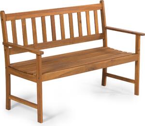 FIELDMANN FDZN 4013 Záhradná lavica, rozmery: 122 x 57 x 85 cm, určené pre vonkajšie aj vnútorné používanie, ošetrené olejovým náterom, vyrobené z dreva tropickej Akácie