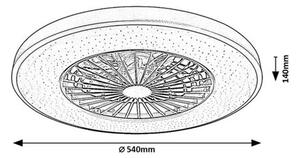 Rabalux DALFON2 LED stropné svietidlo s ventilátorom 71334