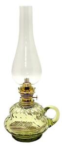 Petrolejová lampa ANNA 34 cm lesná zelená káro
