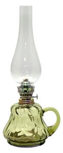 Petrolejová lampa TEREZA 34 cm lesná zelená veľká krakle