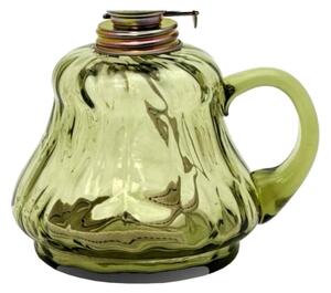 Petrolejová lampa TEREZA 34 cm lesná zelená veľká krakle