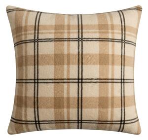 Mikroplyšová obliečka na vankúšik PLAID 45x45 cm, krémová