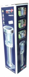 Záhradná solárna lampa Nerezová žirafa POWERplus