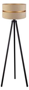Duolla - Stojacia lampa DUO 1xE27/60W/230V pr. 44 cm béžová/wenge