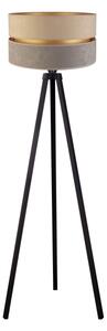 Duolla - Stojacia lampa DUO 1xE27/60W/230V pr. 44 cm béžová/šedá/wenge