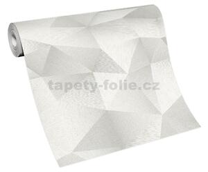 Vliesové tapety na stenu GMK 10216-31, rozmer 10,05 m x 0,53 m, diamanty 3D sivé, Erismann