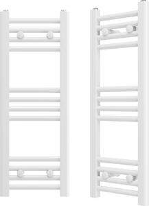 Granitan | Kúpeľňový radiátor Breno - 30x80 cm - Biely - Moderný dizajn - Integrovaný ohrievač uterákov