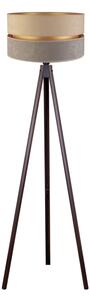 Duolla - Stojacia lampa DUO 1xE27/60W/230V pr. 44 cm béžová/šedá/wenge