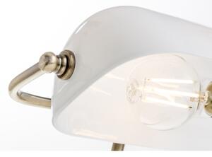 Brilagi - Stolná lampa BANK OFFICE 1xE27/60W/230V mosadz/biela
