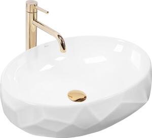Umývadlo Na Dosku Rea MAYA OVAL Brush Gold