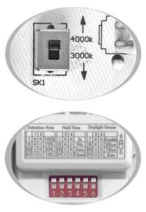 Ecolite WMAT300/HF-15W/BI - LED Stropné svietidlo so senzorom LED/15W/230V biela