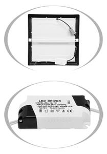 Ecolite LED-CSQ-CCT/12W/CR - LED Stropné svietidlo RAFA LED/12W/230V čierna