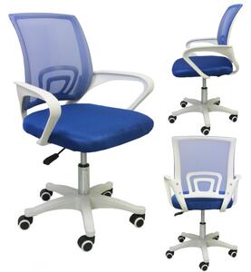 ECa KO03 Kancelárska stolička na kolieskach MESH modrá