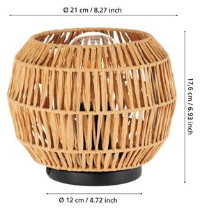 Eglo 44145 - Stolová lampa SHELDON 1xE27/40W/230V hnedá