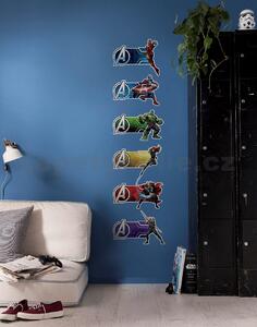 Samolepky na stenu, rozmer 100 cm x 70 cm, Disney Avengers Plates, Komar 14734h