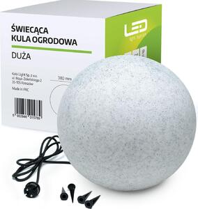 Záhradné svietidlo 38 cm guľová lampa IP65 E27 vzhľad kameňa