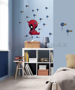 Samolepky na stenu, rozmer 50 cm x 70 cm, Disney Deadpool Shootout, Komar 14113h