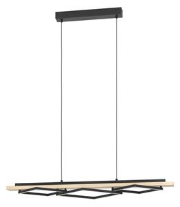 Eglo 901927 - LED závesný stropný luster na lane BOYAL 2xLED/13W/230V+LED/16W čierna/béžová