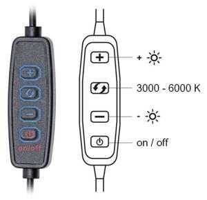 Ecolite LU13C-CR-LED Stmievateľná stolná lampa PRIM LED/10W/230V 3000-6000K čierna