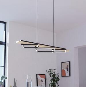 Eglo 901927 - LED závesný stropný luster na lane BOYAL 2xLED/13W/230V+LED/16W čierna/béžová