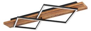 Eglo 901935 - LED stropné svietidlo BOYA LED/13W/230V + LED/15W čierna/hnedá