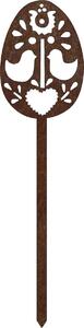 CORGARDEN Záhradná dekorácia Veľká noc Veľkonočné vajíčka 1, 51 x 14 cm, corten CORGARDEN 1063