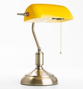 Brilagi - Stolná lampa BANK OFFICE 1xE27/60W/230V mosadz/oranžová
