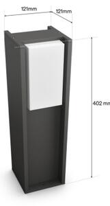 Philips - LED stmievateľné vonkajšie svietidlo Hue TURACO 1xE27/8,1W/230V 40 cm IP44