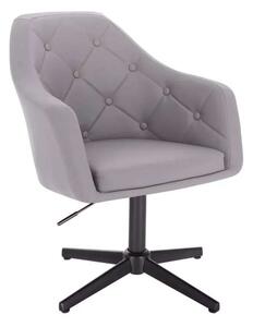 LuxuryForm DESIGN Kreslo ANDORA na čiernom kríži - šedé