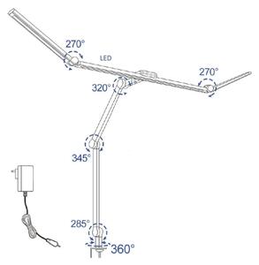 LED Stmievateľná flexibilná stolná lampa LED/36W/230V 3000-6500K CRI 92 čierna