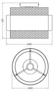 Osram - Stropné svietidlo DECOR HORNET 1xE27/10W/230V pr. 30 cm čierna/zlatá