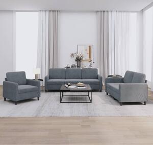 Maison Exclusive – 3-dielna sedacia súprava, tmavošedý zamat