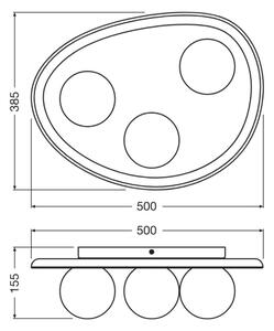 Osram - Stropné svietidlo WOOD NEST 3xG9/5W/230V kaučukovník