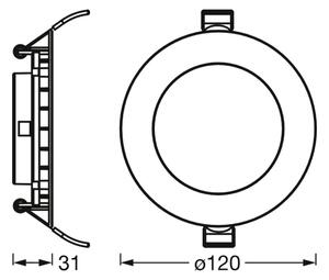 Osram - SADA 3 ks LED zapustené stropné svietidlo SPOT LED/8W/230V 3000K biela